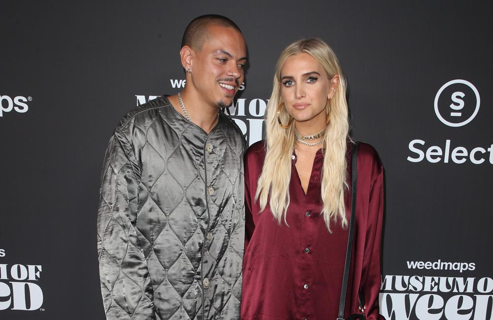 Evan Ross and Ashlee Simpson - The Weedmaps Museum of Weed Grand opening 2019 - Famous