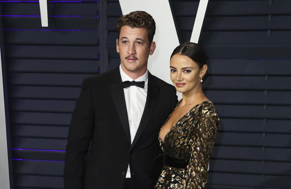 Miles Teller and Keleigh Sperry - 2019 Vanity Fair Oscars party - Photoshot