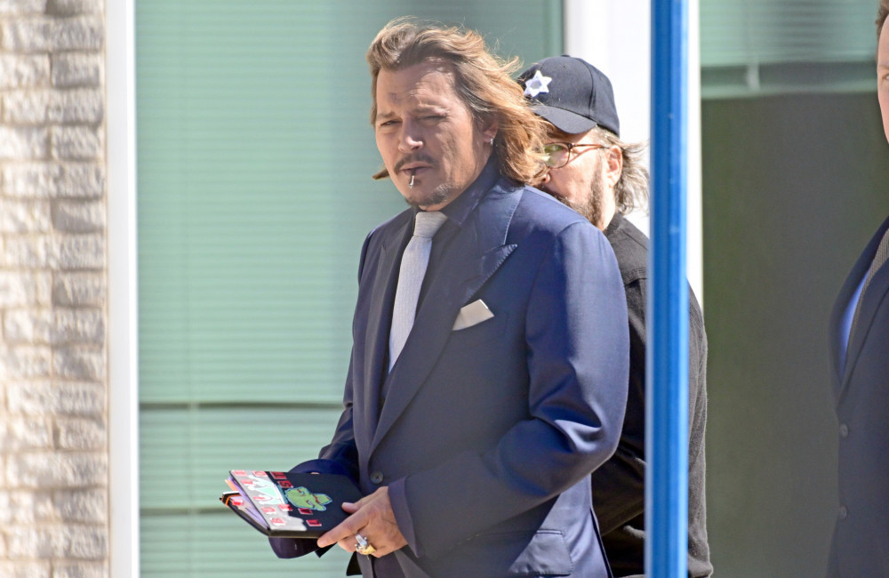 Johnny Depp outside court April 2022 Avalon