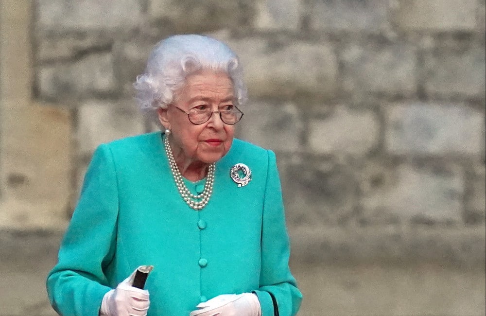 Queen Elizabeth at Castle Windsor lighting of the beacons ceremony - Getty