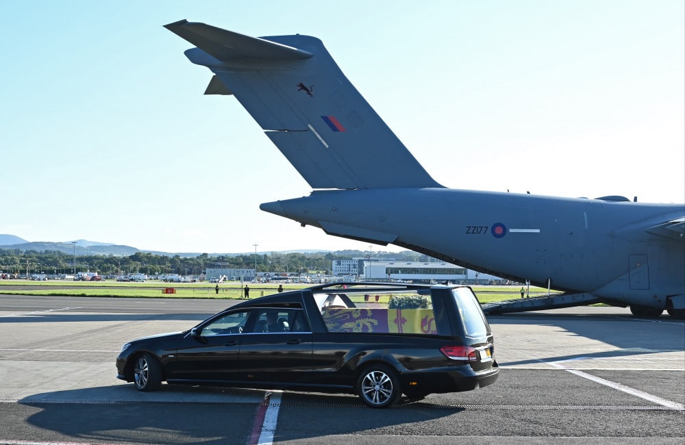 Queen Elizabeth’s Coffin Leaves Edinburgh Airport - September 13th 2022 - Paul Ellis - Getty