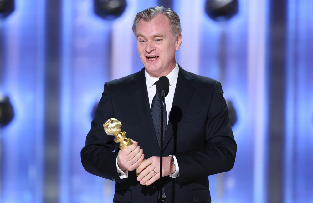 Christopher Nolan at 81st Annual Golden Globe Awards Jan 2024 - Getty