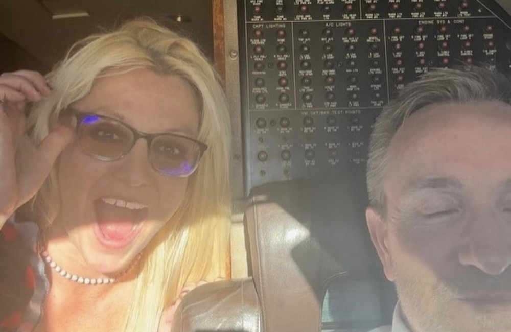 Britney Spears and pilot - Instagram February 2024