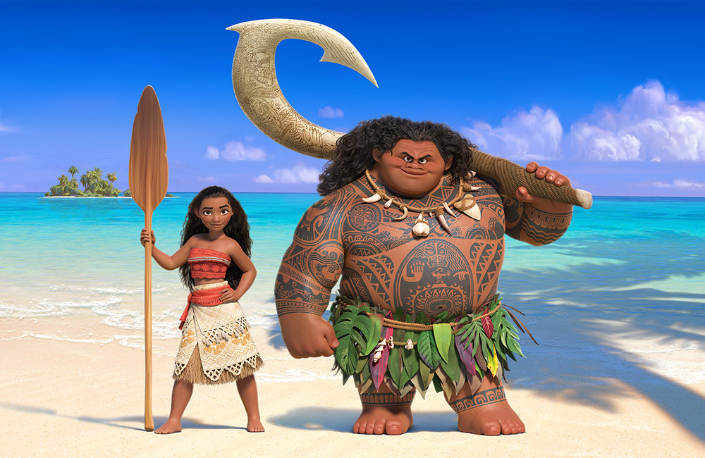 Dwayne Johnson and Aulii Cravalho - Moana - Sky