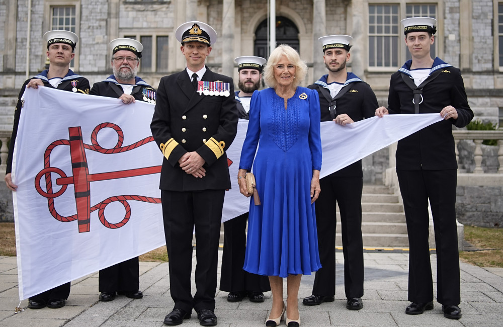 Queen Camilla at garden party for the HMS Astute Ship's Company and family - Avalon - July 2025