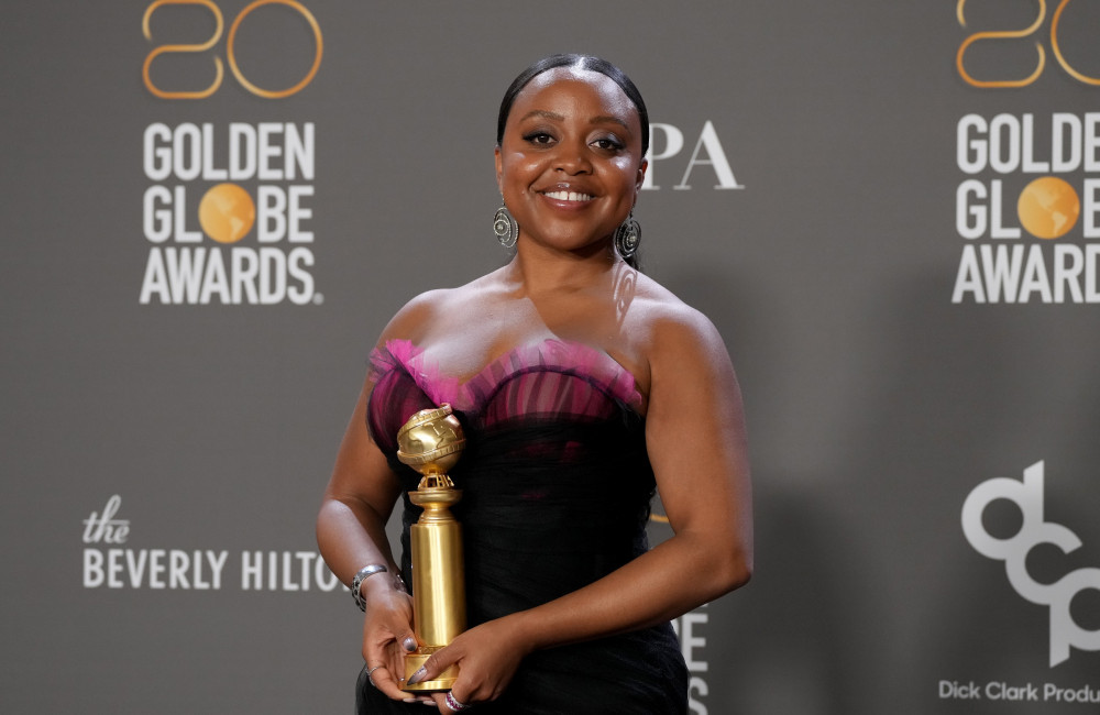 Quinta Brunson at the 80th Golden Globe Awards Beverly Hills Jan 2023 - Getty