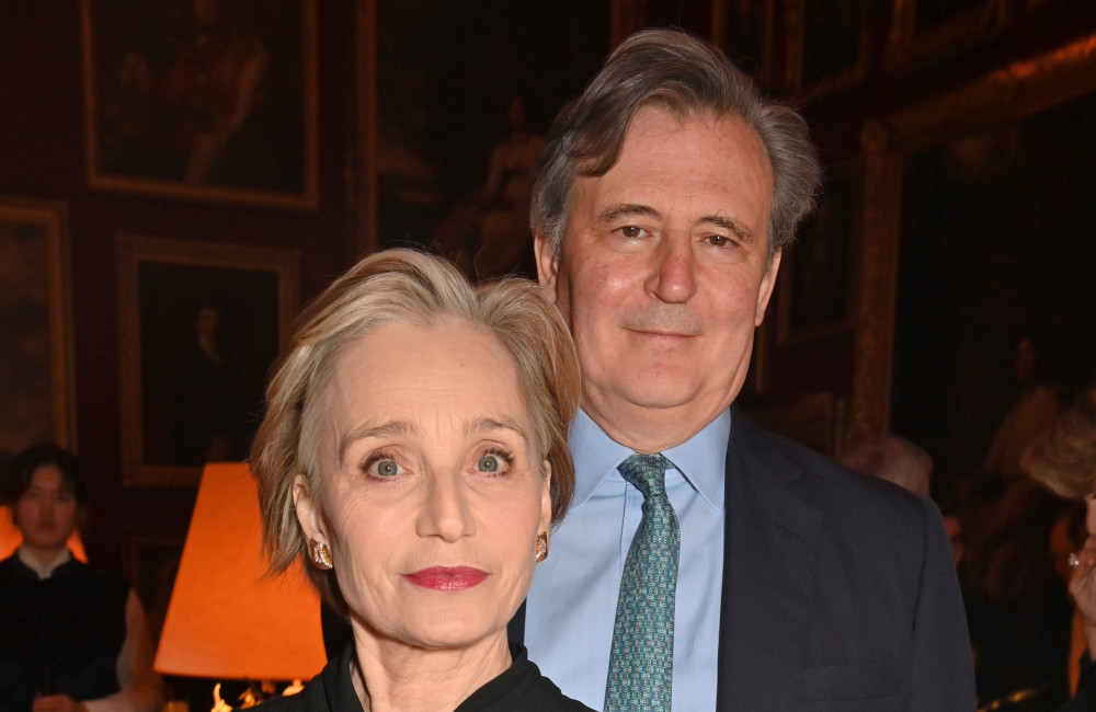 Kristin Scott Thomas and John Micklethwait - National Portrait Gala 2024 - Getty