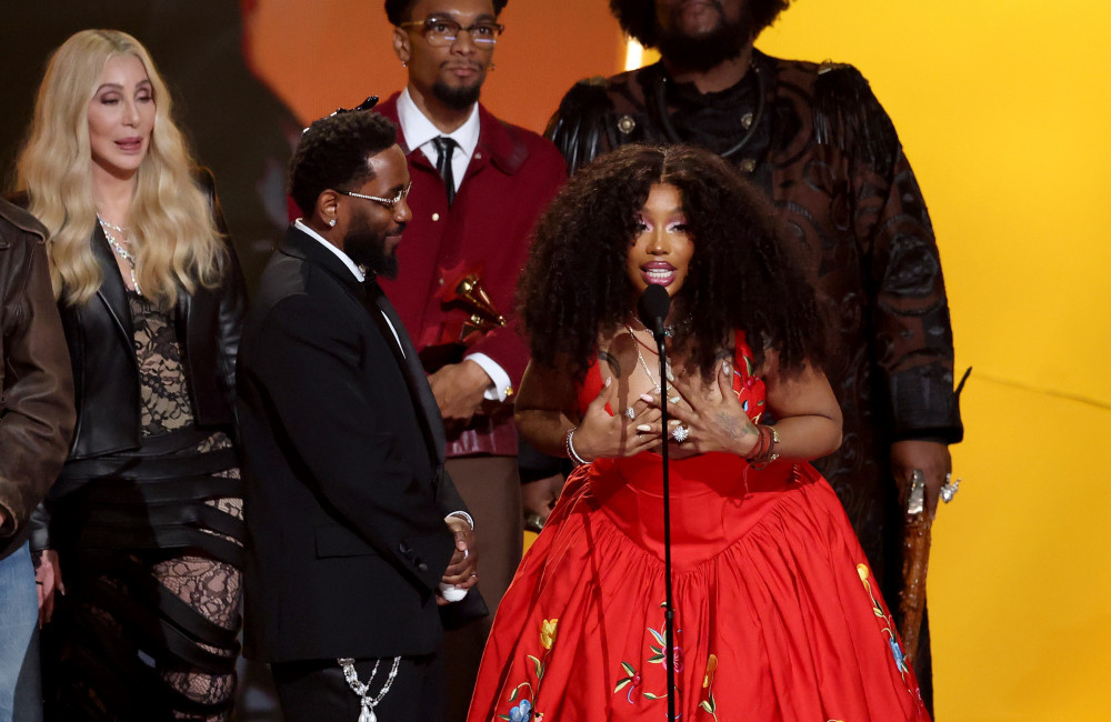 Kendrick Lamar and SZA accept the Record of the Year award - Grammys 2026 - Getty