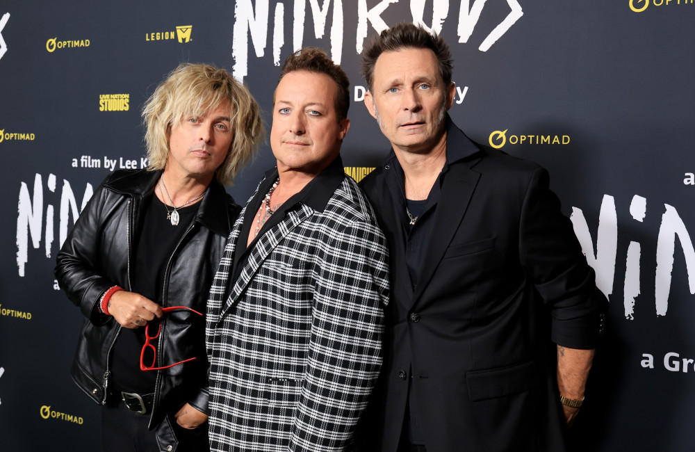 Billie Joe Armstrong, Tré Cool and Mike Dirnt - Green Day - L A Premiere Of "Nimrods" - Gett