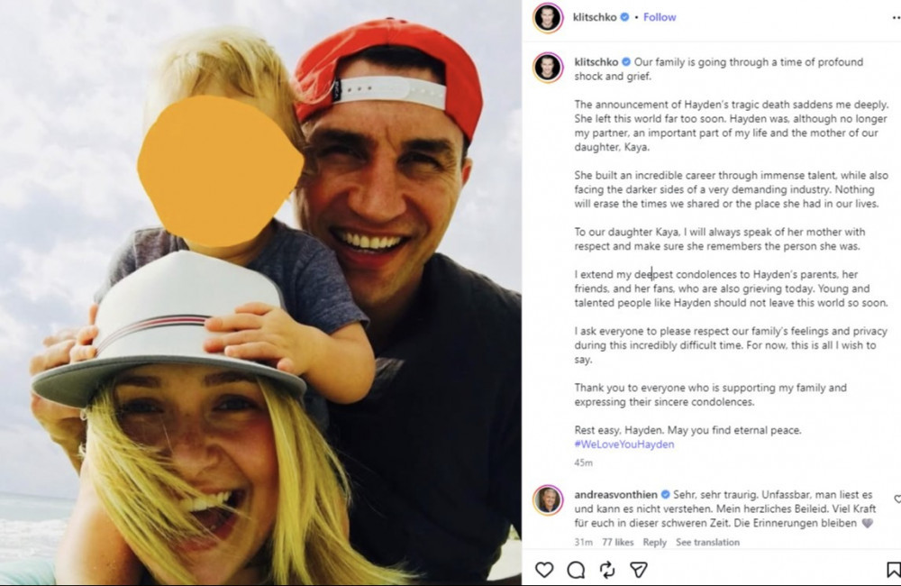 Wladimir Klitschko - ONE USE - Aug 26 - Hayden tribute - Insta